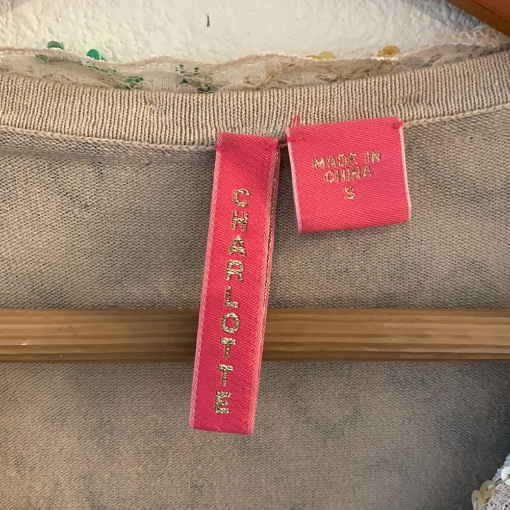 Charlotte Tarantola Beaded Cardigan S - Picture 3 of 6